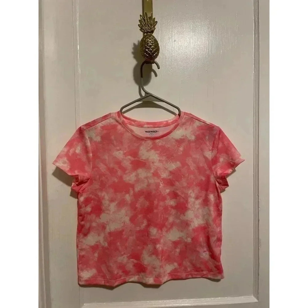 Old Navy Girls Size XL 14-16 Pink Tie-Dye T-Shirt
